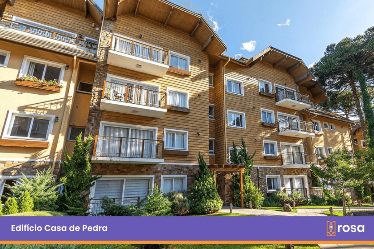 Rosa Edificio Casa De Pedra Apartment Gramado Exterior photo